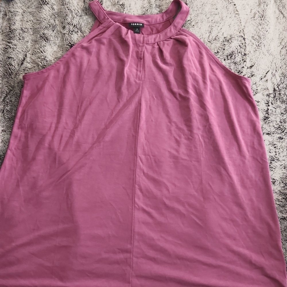 Torrid NWOT Dusty Rose Tank Halter Top- Size 2